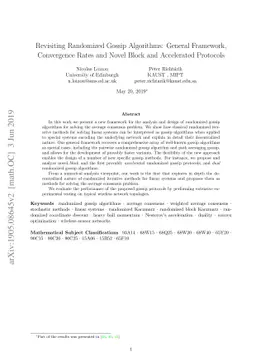 Revisiting Randomized Gossip Algorithms: General Framework, Convergence
  Rates and Novel Block and Accelerated Protocols