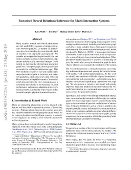Factorised Neural Relational Inference for Multi-Interaction Systems