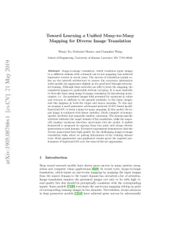 Toward Learning a Unified Many-to-Many Mapping for Diverse Image
  Translation