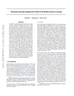 Maximum Entropy-Regularized Multi-Goal Reinforcement Learning