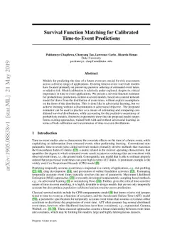 Survival Function Matching for Calibrated Time-to-Event Predictions