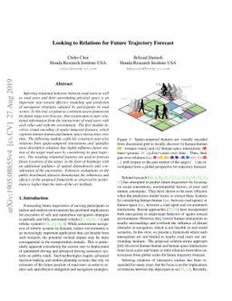 Looking to Relations for Future Trajectory Forecast