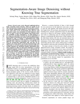 Segmentation-Aware Image Denoising without Knowing True Segmentation