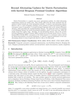 Beyond Alternating Updates for Matrix Factorization with Inertial
  Bregman Proximal Gradient Algorithms
