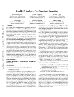 ConTExT: Leakage-Free Transient Execution