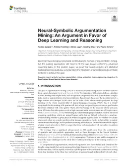 Neural-Symbolic Argumentation Mining: an Argument in Favor of Deep
  Learning and Reasoning