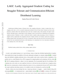 LAGC: Lazily Aggregated Gradient Coding for Straggler-Tolerant and
  Communication-Efficient Distributed Learning
