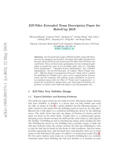 ZJUNlict Extended Team Description Paper for RoboCup 2019