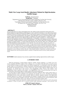 Multi-View Large-Scale Bundle Adjustment Method for High-Resolution
  Satellite Images