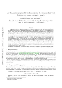 On the minimax optimality and superiority of deep neural network
  learning over sparse parameter spaces