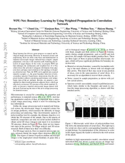Boundary Learning by Using Weighted Propagation in Convolution Network