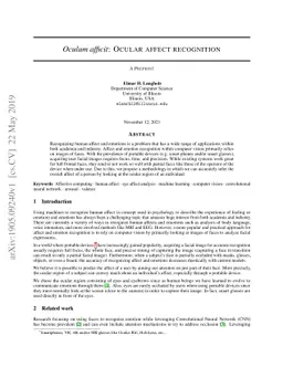 Oculum afficit: Ocular Affect Recognition
