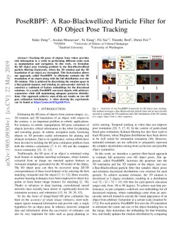 PoseRBPF: A Rao-Blackwellized Particle Filter for 6D Object Pose
  Tracking