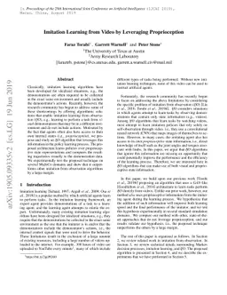 Imitation Learning from Video by Leveraging Proprioception