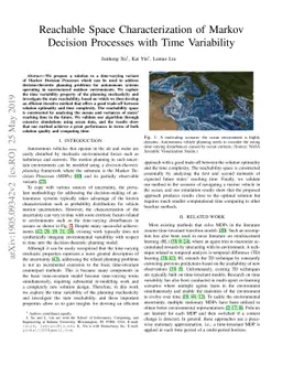 Reachable Space Characterization of Markov Decision Processes with Time
  Variability