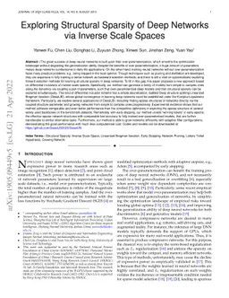Exploring Structural Sparsity of Deep Networks via Inverse Scale Spaces