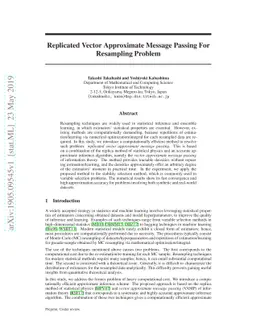 Replicated Vector Approximate Message Passing For Resampling Problem