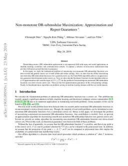 Non-monotone DR-submodular Maximization: Approximation and Regret
  Guarantees