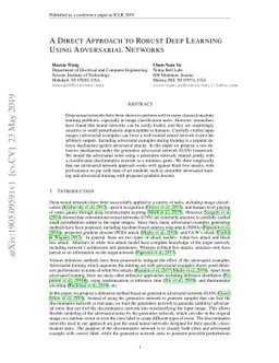 A Direct Approach to Robust Deep Learning Using Adversarial Networks