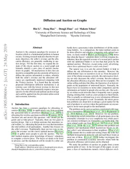 Diffusion and Auction on Graphs
