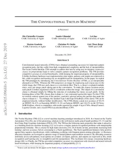 The Convolutional Tsetlin Machine