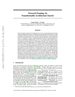 Network Pruning via Transformable Architecture Search