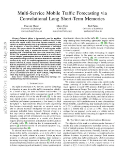 Multi-Service Mobile Traffic Forecasting via Convolutional Long
  Short-Term Memories