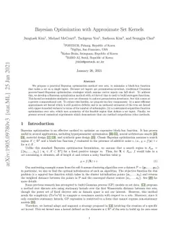 Bayesian Optimization with Approximate Set Kernels