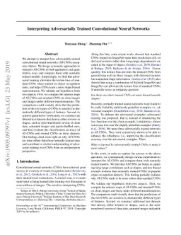 Interpreting Adversarially Trained Convolutional Neural Networks