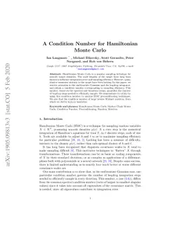 A Condition Number for Hamiltonian Monte Carlo