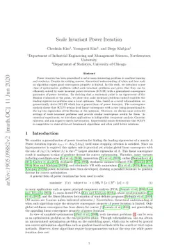 Scale Invariant Power Iteration