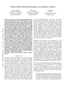 PHom-GeM: Persistent Homology for Generative Models