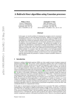A Bulirsch-Stoer algorithm using Gaussian processes