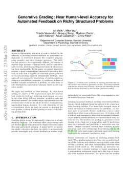 Generative Grading: Near Human-level Accuracy for Automated Feedback on
  Richly Structured Problems