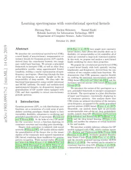 Learning spectrograms with convolutional spectral kernels