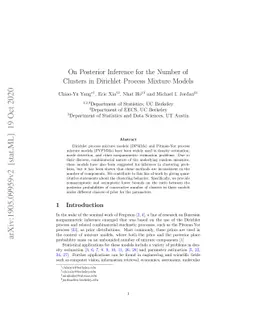 Posterior Distribution for the Number of Clusters in Dirichlet Process
  Mixture Models