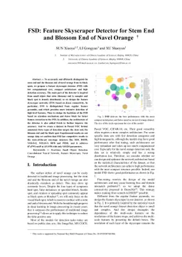 FSD: Feature Skyscraper Detector for Stem End and Blossom End of Navel
  Orange