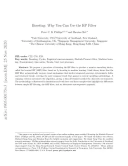 Boosting: Why You Can Use the HP Filter