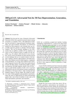 3DFaceGAN: Adversarial Nets for 3D Face Representation, Generation, and
  Translation