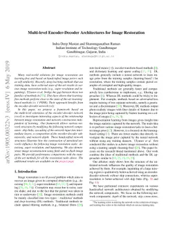 Multi-level Encoder-Decoder Architectures for Image Restoration
