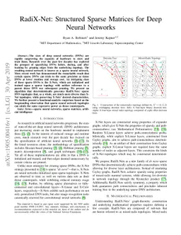RadiX-Net: Structured Sparse Matrices for Deep Neural Networks