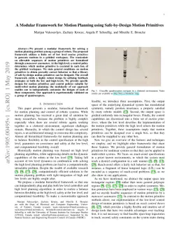 A Modular Framework for Motion Planning using Safe-by-Design Motion
  Primitives
