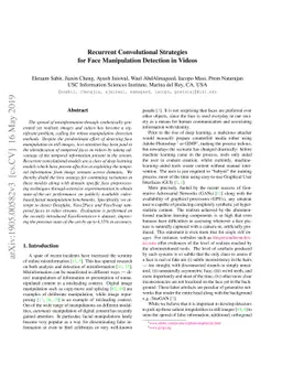 Recurrent Convolutional Strategies for Face Manipulation Detection in
  Videos