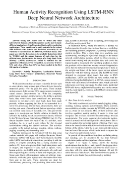 Human Activity Recognition Using LSTM-RNN Deep Neural Network
  Architecture
