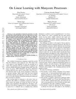 On Linear Learning with Manycore Processors