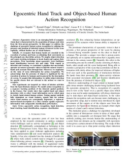 Egocentric Hand Track and Object-based Human Action Recognition