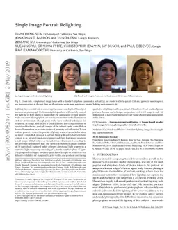 Single Image Portrait Relighting