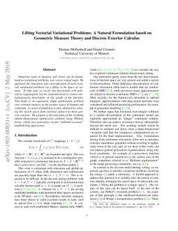 Lifting Vectorial Variational Problems: A Natural Formulation based on
  Geometric Measure Theory and Discrete Exterior Calculus