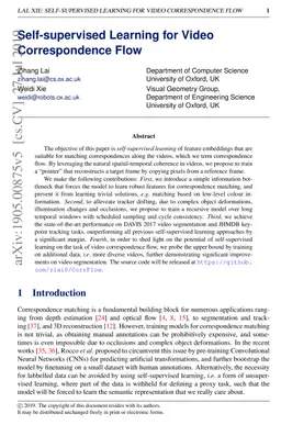 Self-supervised Learning for Video Correspondence Flow