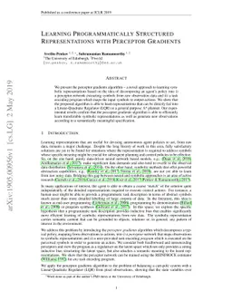 Learning Programmatically Structured Representations with Perceptor
  Gradients